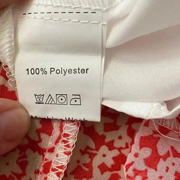 🆕Boho Trendy Red Floral Flutter-Sleeve Empire-Waist Dress XL🆕 - Picture 9 of 10